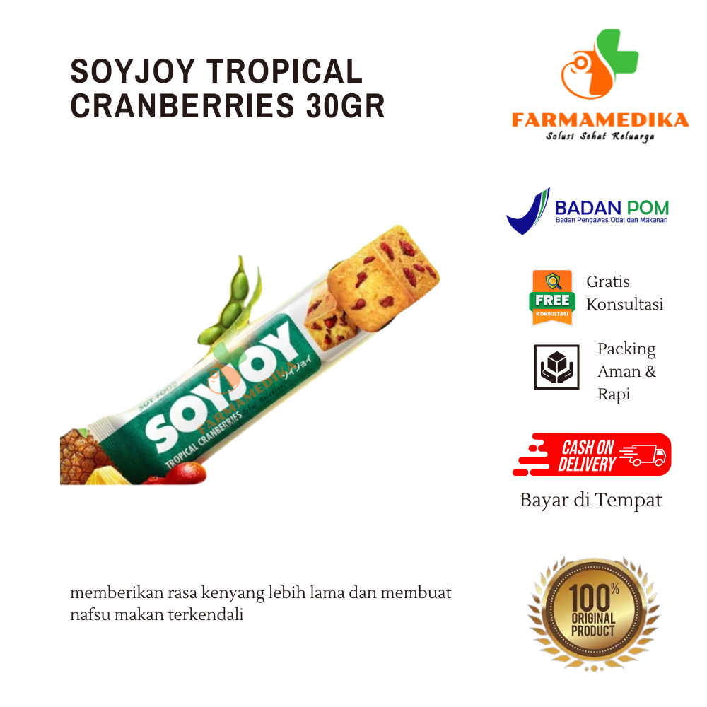 

SOYJOY TROPICAL CRANBERRIES 30GR