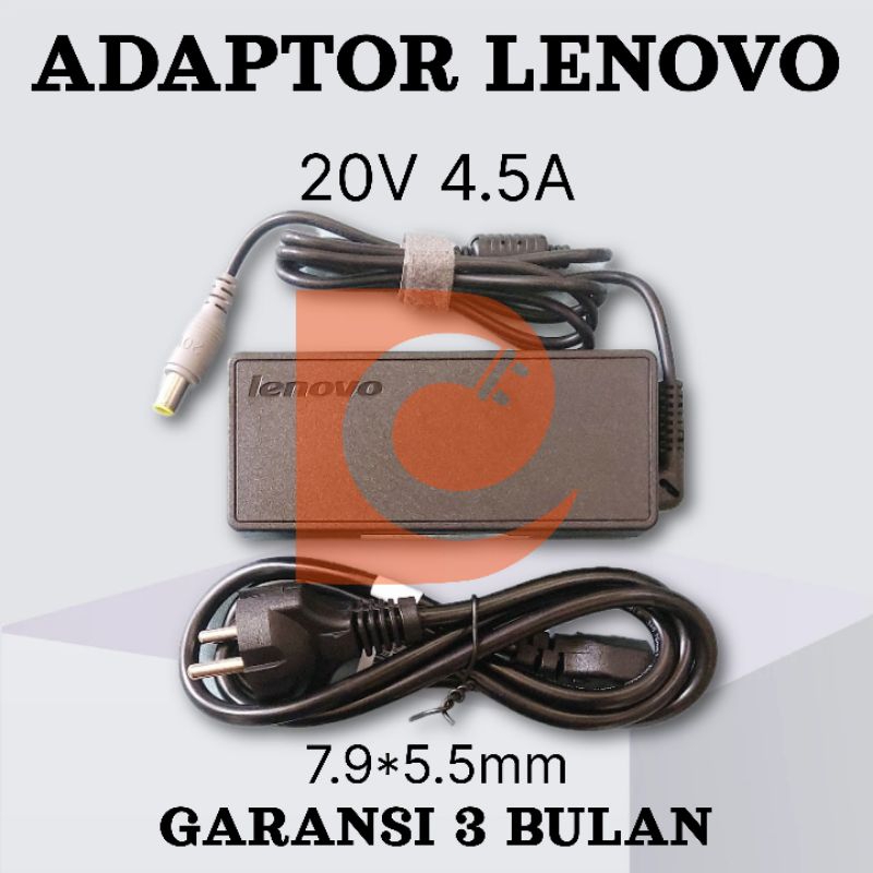 Adaptor Charger Lenovo ThinkPad T500 T510 T510i T530 L510 L512 L520 L530 20V 4.5A