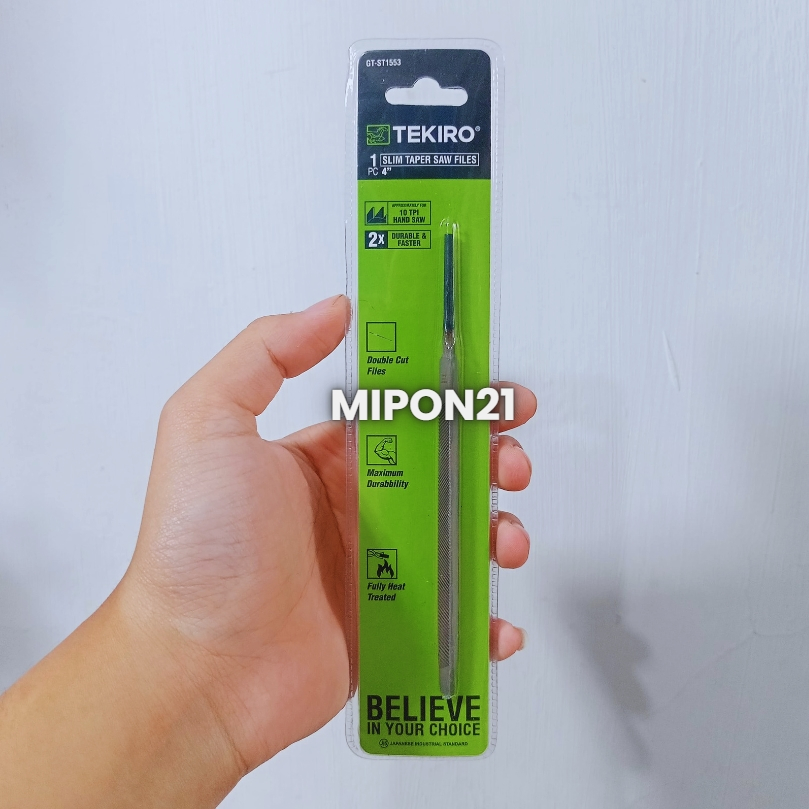 TEKIRO Kikir Gergaji Kayu Segitiga 4 Inch Original