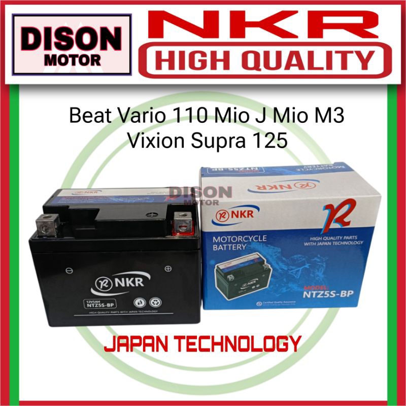 Aki NKR beat fi karbu vario mio j mio m3 vixion supra 125 original aki kering NKR berkualitas
