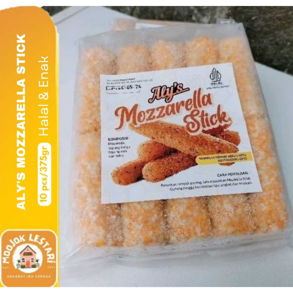 

Aly's Mozarella Stick 375 gram Alys Ukuran Besar Moza Stik Melar Enak Murah