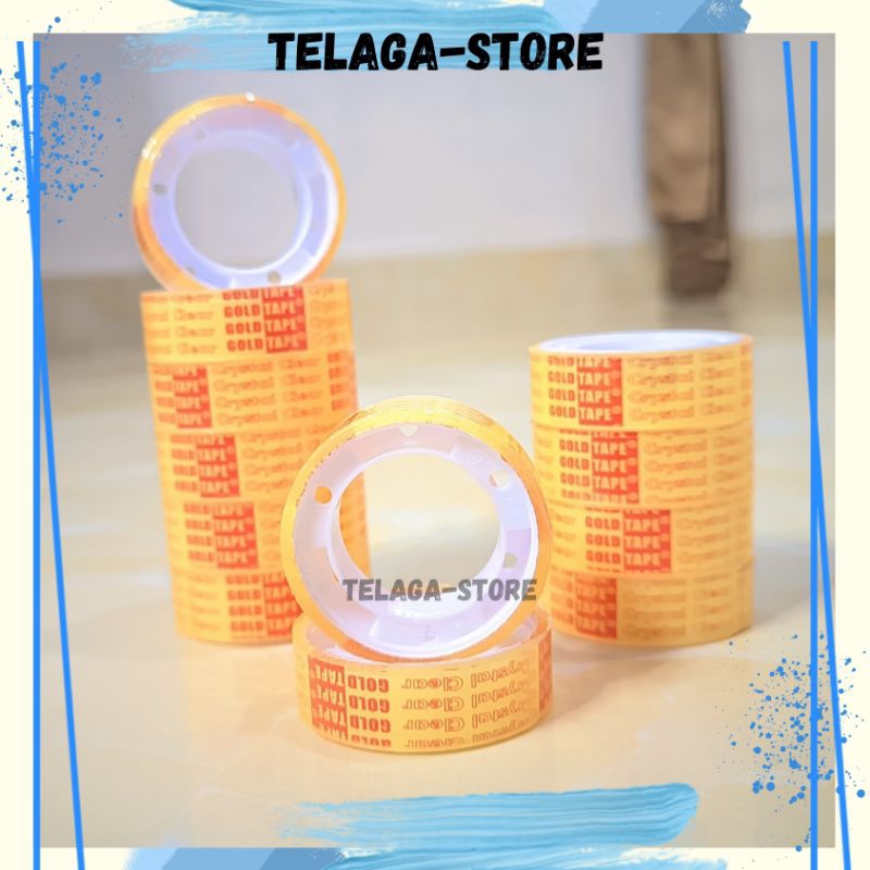 

Gold tape isolasi kecil bening