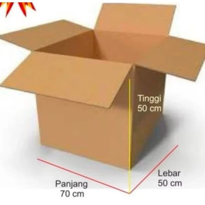 

70x50x50 cm kardus besar packing kemasan karton dus corrugated untuk pindahan