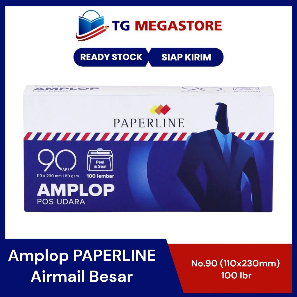 

Amplop Paperline Airmail Besar ( No.90 ) 110x230mm - 100 lbr