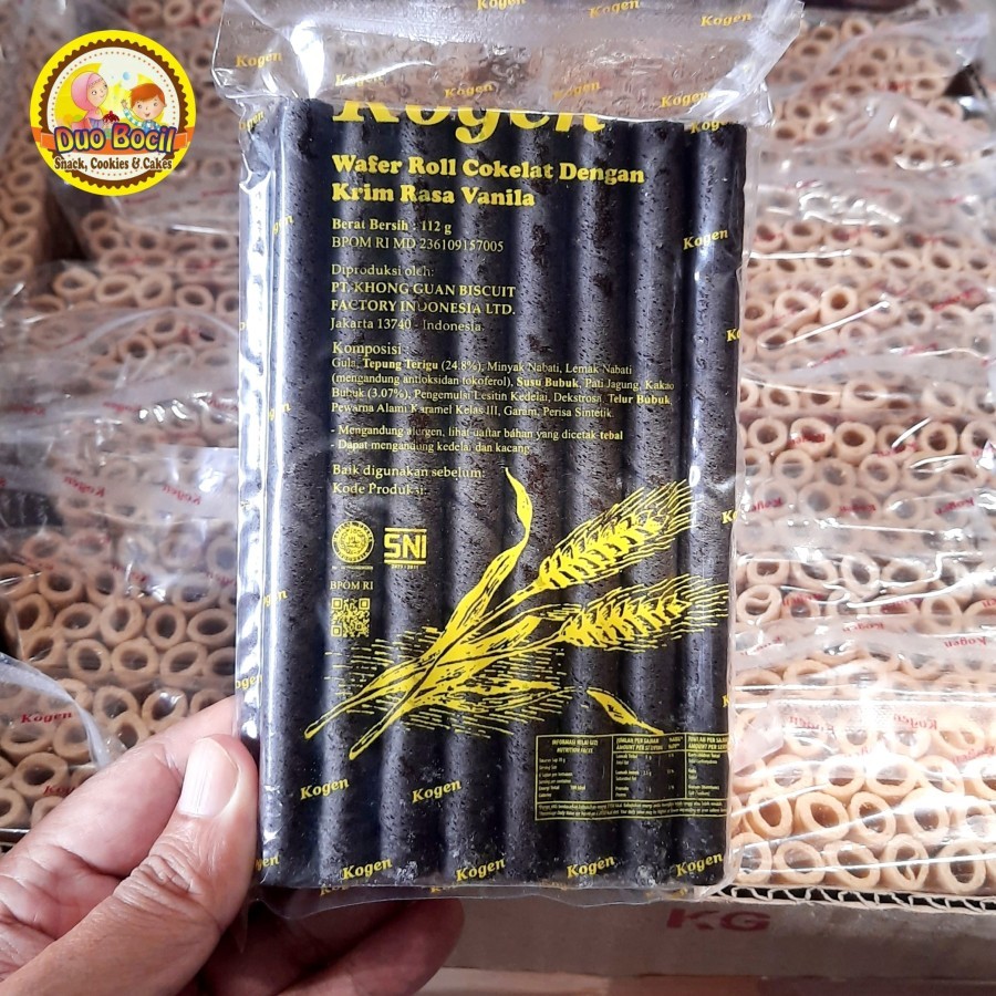 

KOGEN Wafer Roll Krim Rasa Vanila 112 Gram / Astor Khong Guan - Duo Bocil Snack