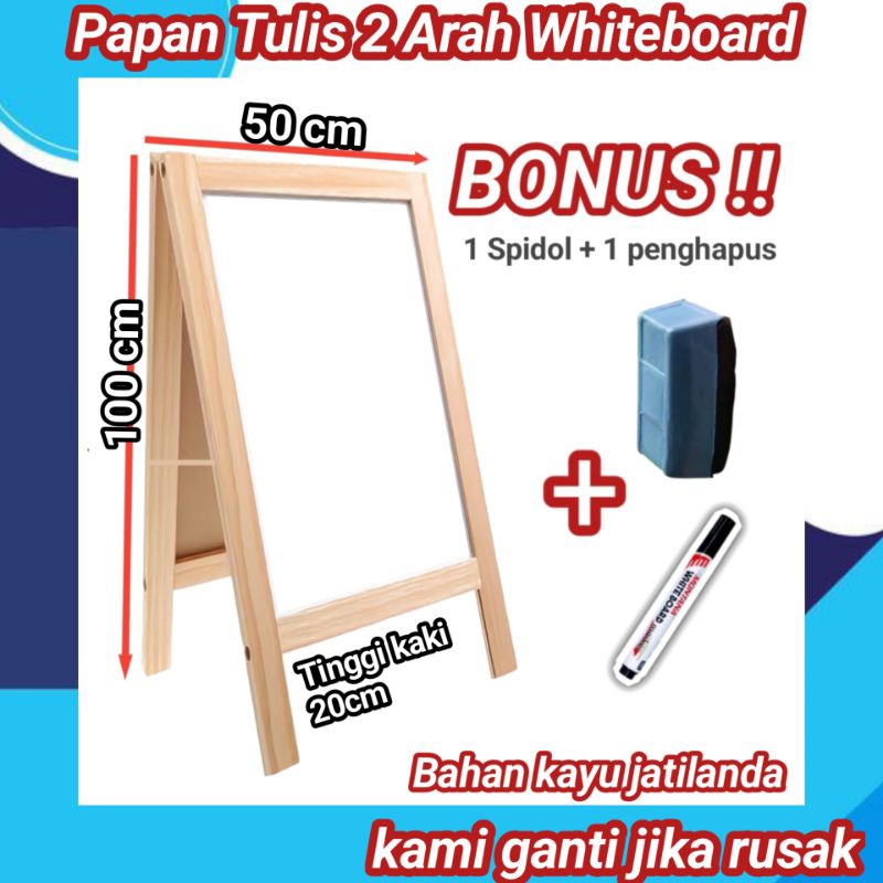 

Papan Tulis Whiteboard 2 Arah 50x100cm (Gratis Spidol & Penghapus) igs3