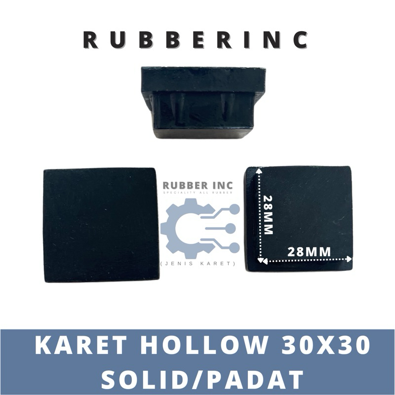 KARET KAKI HOLLOW 3x3 PADAT KARET TAPAK KAKI MEJA/KURSI