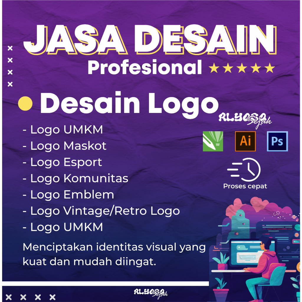 Jasa Desain  Grafis, Desain Logo UMKM, Maskot, Esport, Komunitas, Sport, Dll