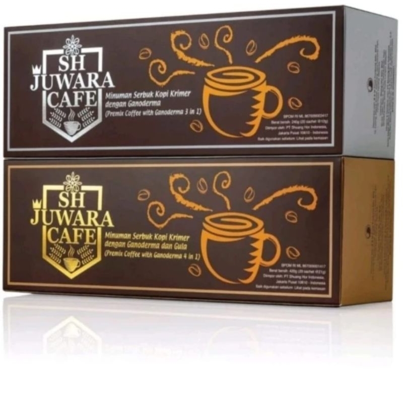 

SH Juwara Cafe / Kopi SH Juwara Cafe 3in1 & 4in1 / Kopi Kesehatan / Kopi Ganoderma / Kopi Juwara