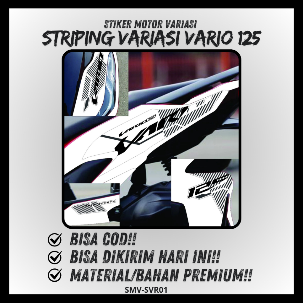 STICKER STRIPING VARIO 125 NEW STIKER BODY MOTOR VARIO 125 PUTIH STICKER VARIO 125 VIETNAM
