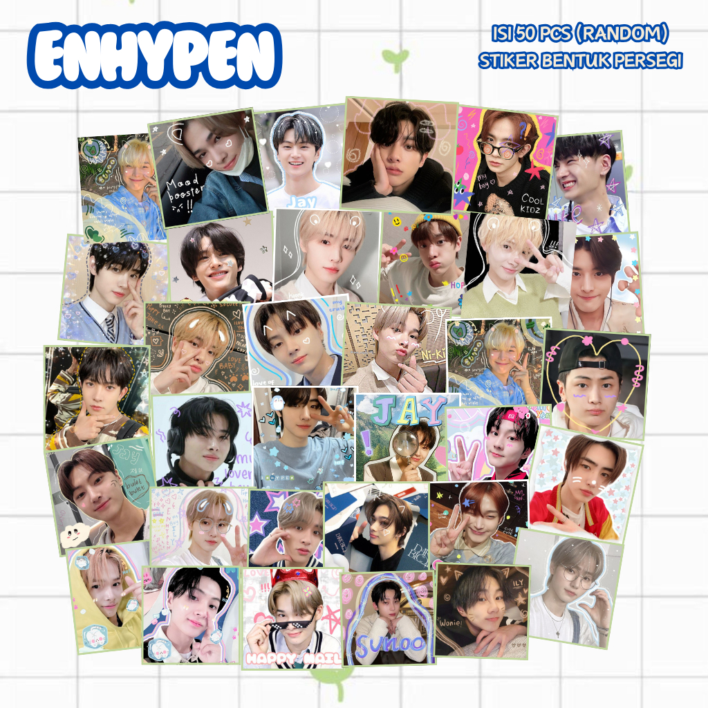 

(50 PCS) STICKER DECO ENHYPEN | STIKER PERSEGI ENHYPEN AESTHETIC