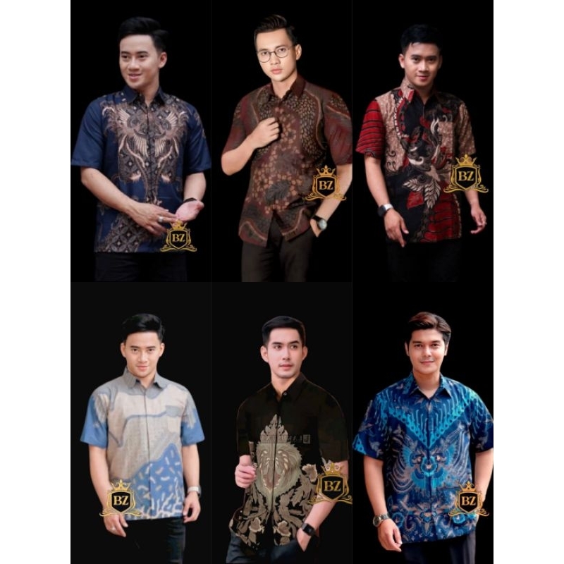 Risna Batik HRB026 Kenongo Hem Kemeja Batik Pria Lengan Pendek