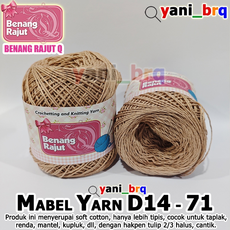 BENANG RAJUT HALUS SMALL MABEL 71 COKELAT VIP TOKO BENANG RAJUT Q yani_brq