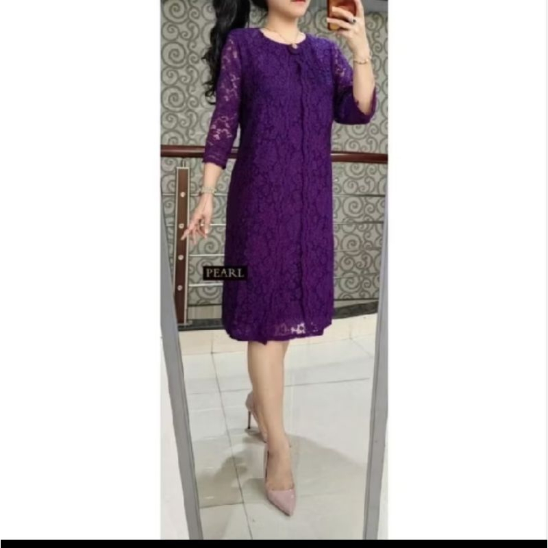 Y19 DRESS  "Baby Doll"BROKAT KARTINI KEPALA RENDA/ LONG DRESS BABY DOLL
