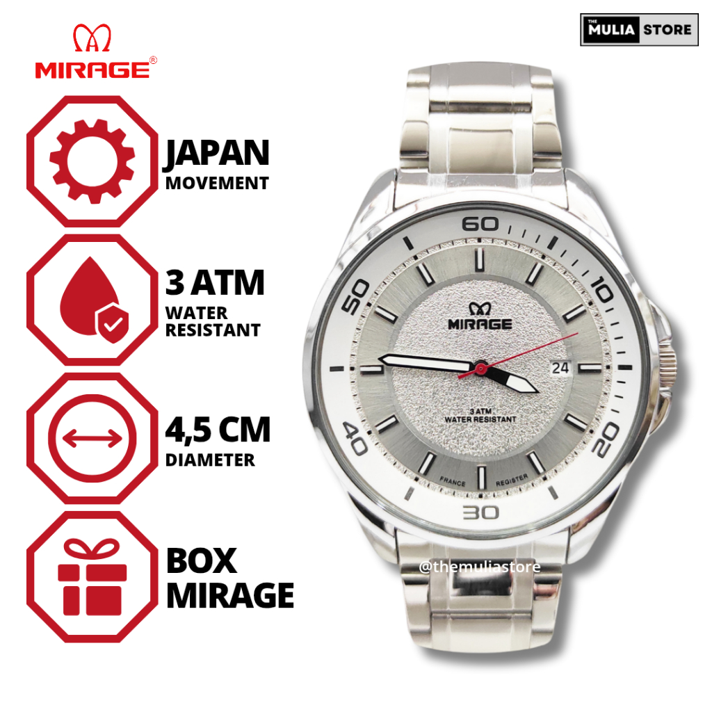MIRAGE Jam Tangan Pria Mirage Original 8731 BRP M Analog