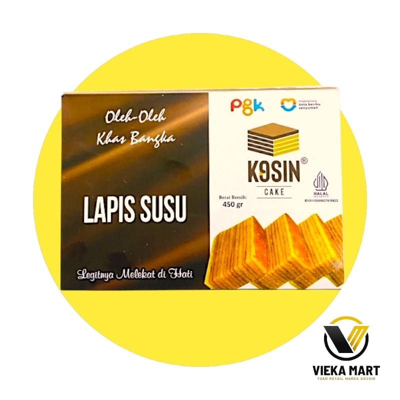 

Lapis Susu 450g Oleh-oleh Khas Bangka / Kue Lapis Legit Asli Bangka Halal Merk Kosin