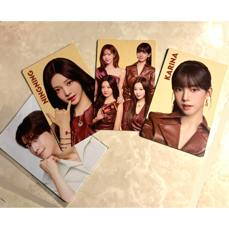 [READY STOCK] PHOTOCARD AESPA X NABATI OFFICIAL & CHA EUN WOO X SUBWAY OFFICIAL UNSEALED WITH HARD C