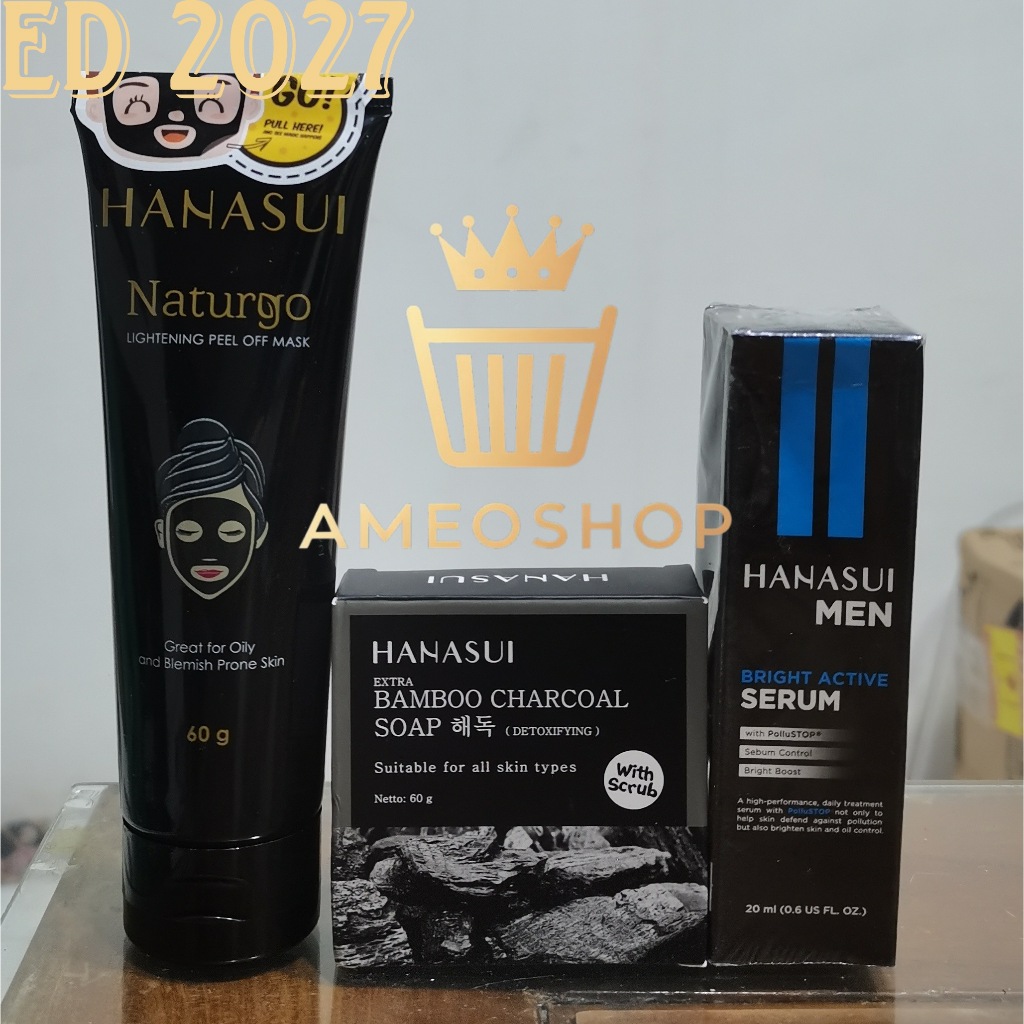 Hanasui Men Paket 3 in 1 Perawatan Wajah