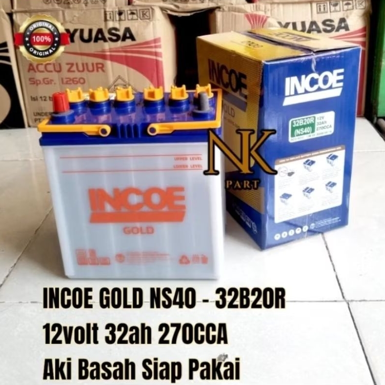Aki Mobil Mitsubishi L300 Bensin T120 SS INCOE GOLD NS40 Accu Basah