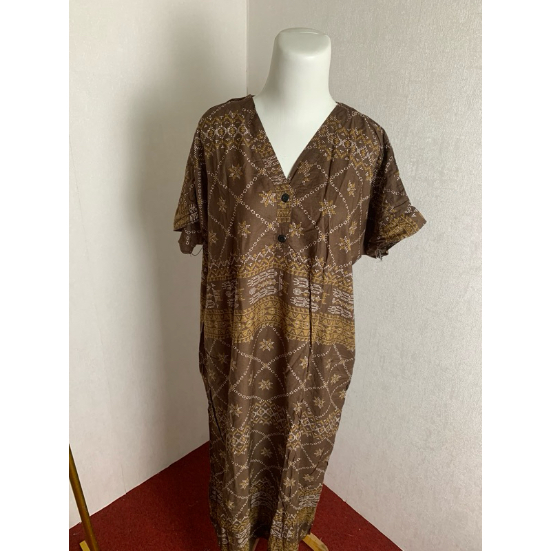 Baju daster batik | baju daster pekalongan | Baju Tidur Motif Bunga Lengan Panjang