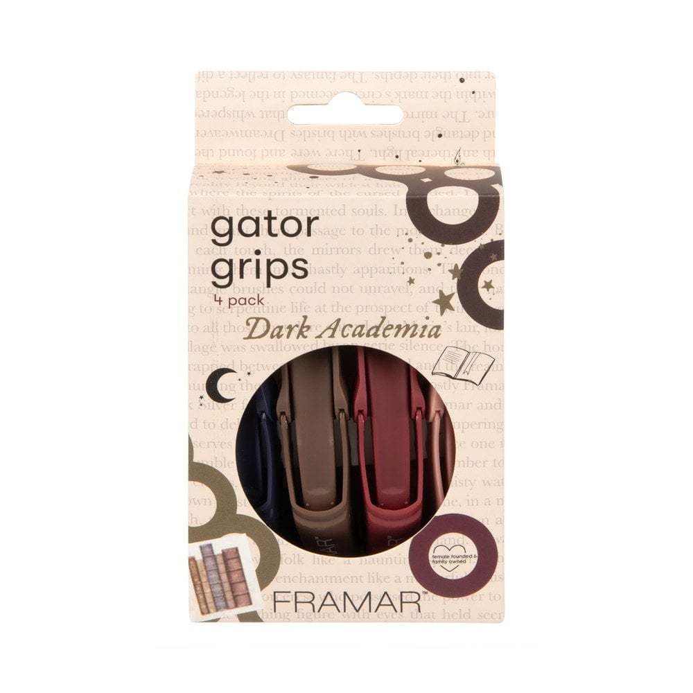 FRAMAR Gator Grip Hair Clips - Dark Academia