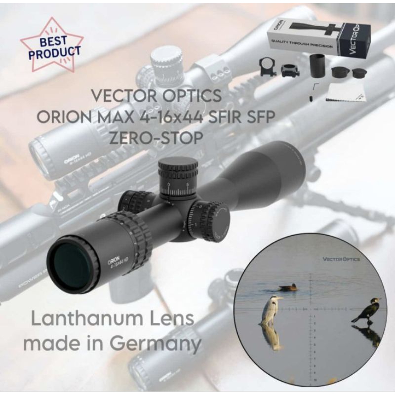 Vector Orion max 4-16x44 SFP IR Zero stop