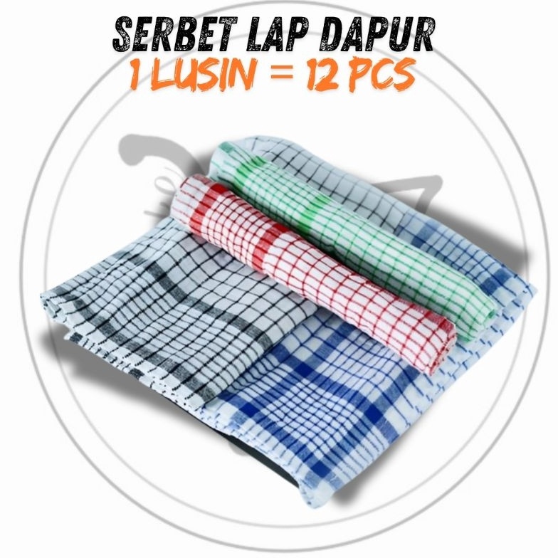 ShareNow 1 LUSIN SERBET KAIN LAP PIRING MURAH LAP TANGAN ISI 1LUSIN 12PC SATU LUSIN SERBET WARNA SER