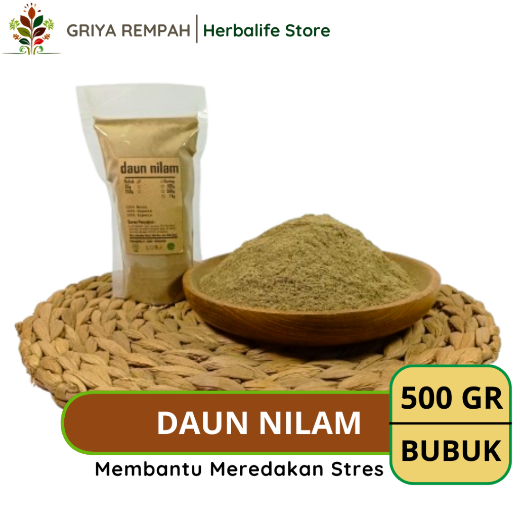 

DAUN NILAM BUBUK 500 GRAM Patchouli Ramuan Rempah Herbal Kering Alami Jamu Tradisional dengan Beragam Manfaat Simplisia Pogostemon cablin Benth