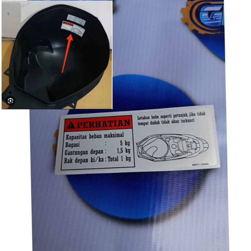 STIKER / STICKER BAGASI SKYWAVE / HAYATE NON ORIGINAL