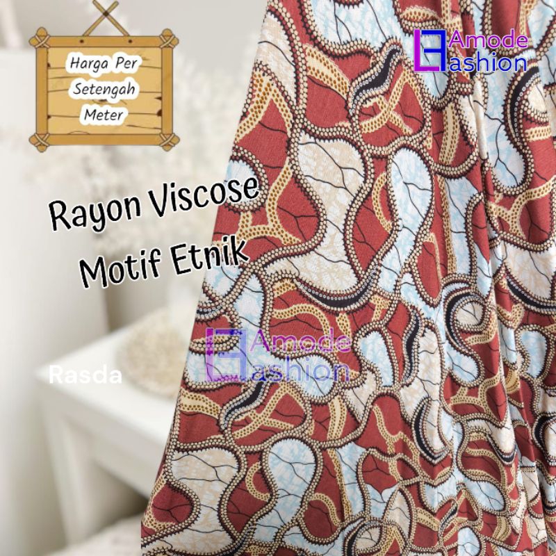Kain Rayon Viscose Motif Etnik