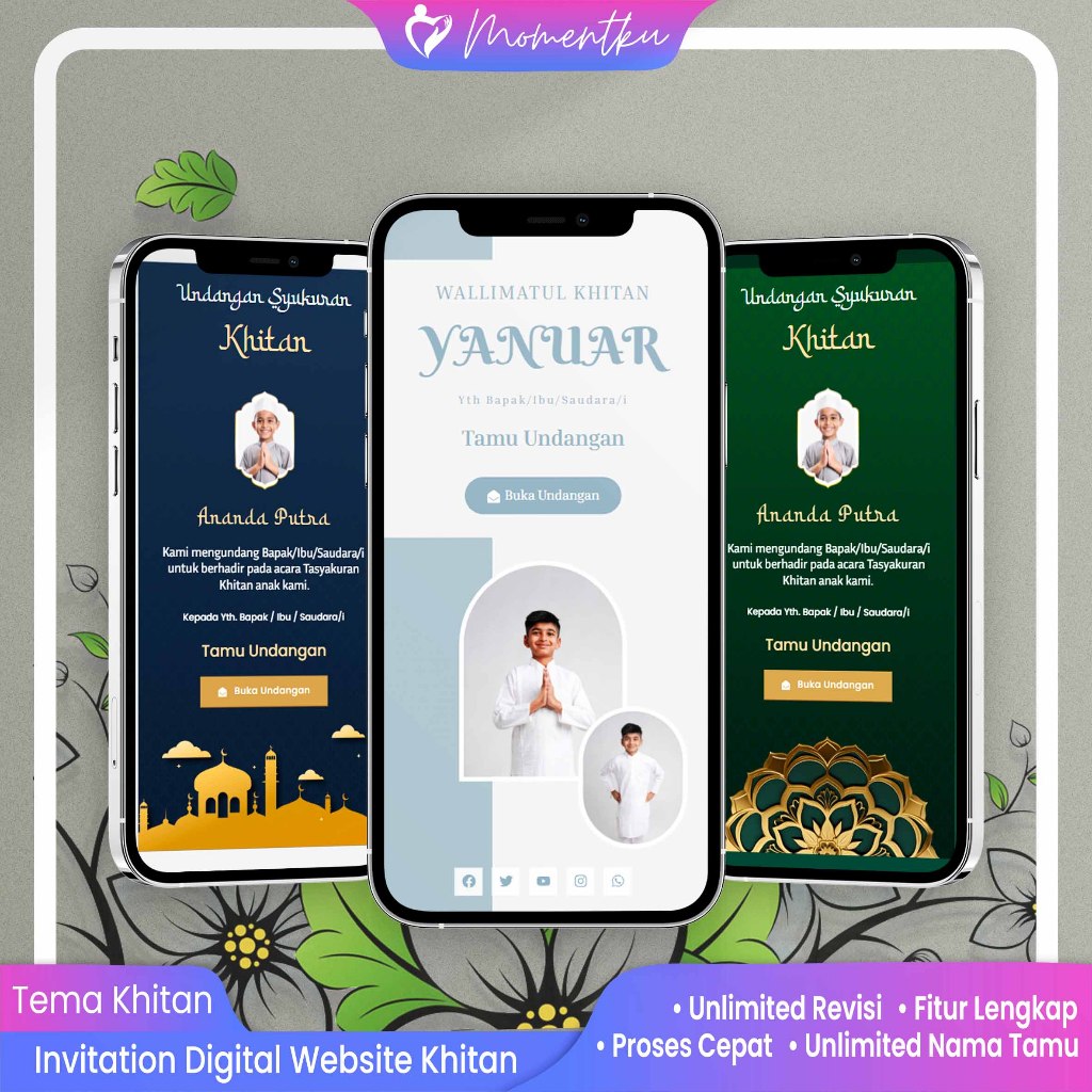 Undangan Digital - Undangan Website - Undangan Online Website Tema Khitan