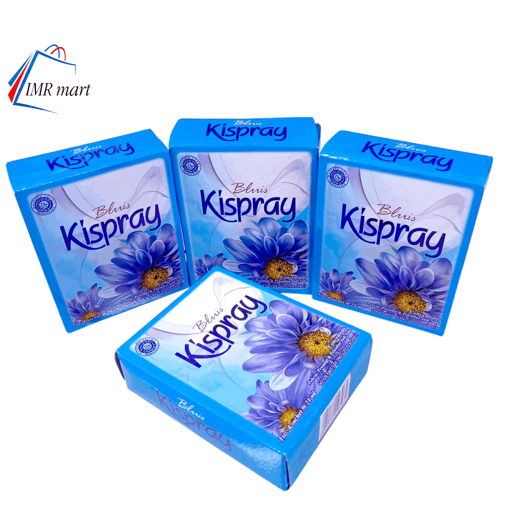 kispray box isi 4 sachet Varian Bluis pelicin pewangi pakaian