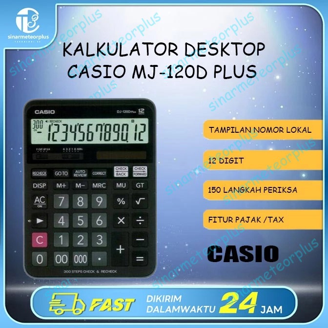 

KALKULATOR MEJA ORIGINAL CASIO MJ120D PLUS - Check & Correct Calculator Desktop