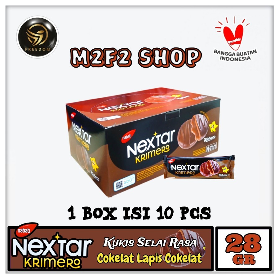 

Nabati Nextar Krimero Richoco | Biskuit Lapis Cokelat - 28 gr (Kemasan 1 Box)