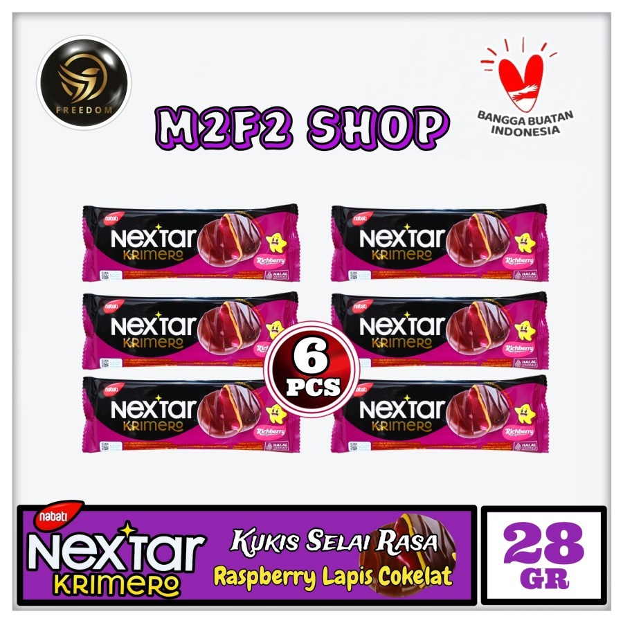 

Nabati Nextar Krimero Richberry | Raspberry Lapis Cokelat 28 gr (Kemasan 6 Pcs)