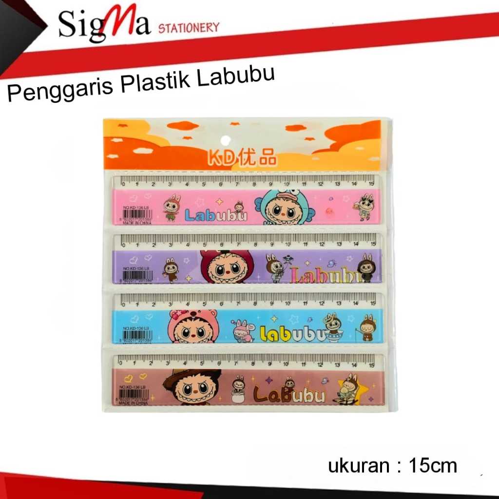 

Penggaris Plastik Labubu 15cm / Penggaris Plastik Fancy / Labubu Ruller 15cm