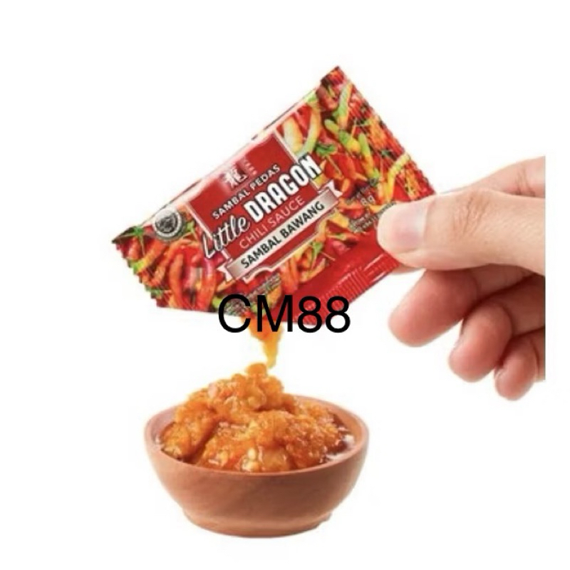 

RB Little Dragon Sambal Bawang Kemasan Sachet!! (1 box isi 10) praktis untuk dibawa kemana saja,