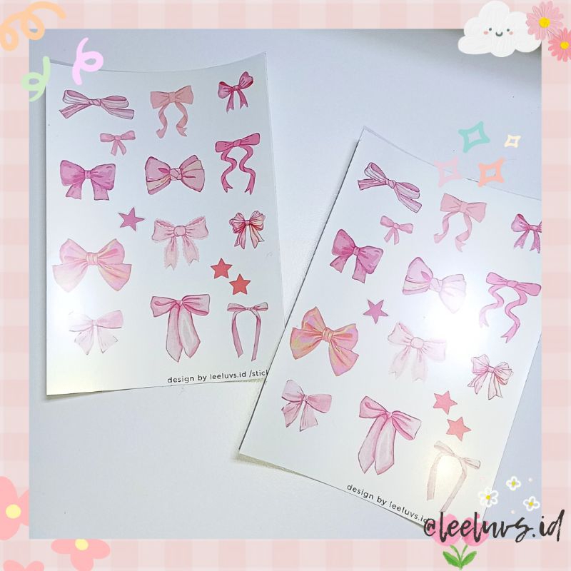 

[BACA DESKRIPSI] STIKER PITA PINK LUCU/ STIKER NOTEBOOK TUMBLR/ STIKER LAPTOP NON CUTTING
