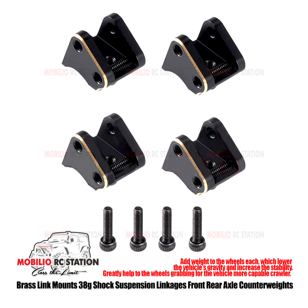 Brass Links Mounts Shocks Suspension Linkages Axle for Axial SCX10 II