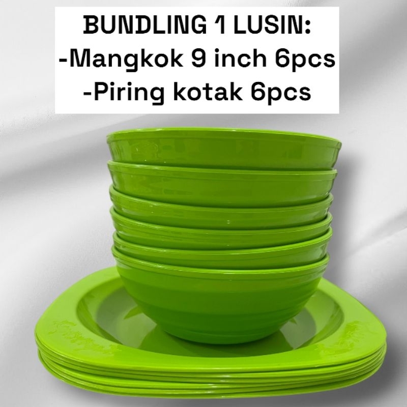 1 LUSIN MANGKUK 9INCH PIRING MELODY KOTAK