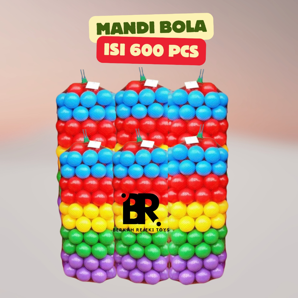 Mandi Bola Anak Isi 600 Pcs Warna-Warni Murah Berkualitas SNI Bola Kecil Best Seller Murah