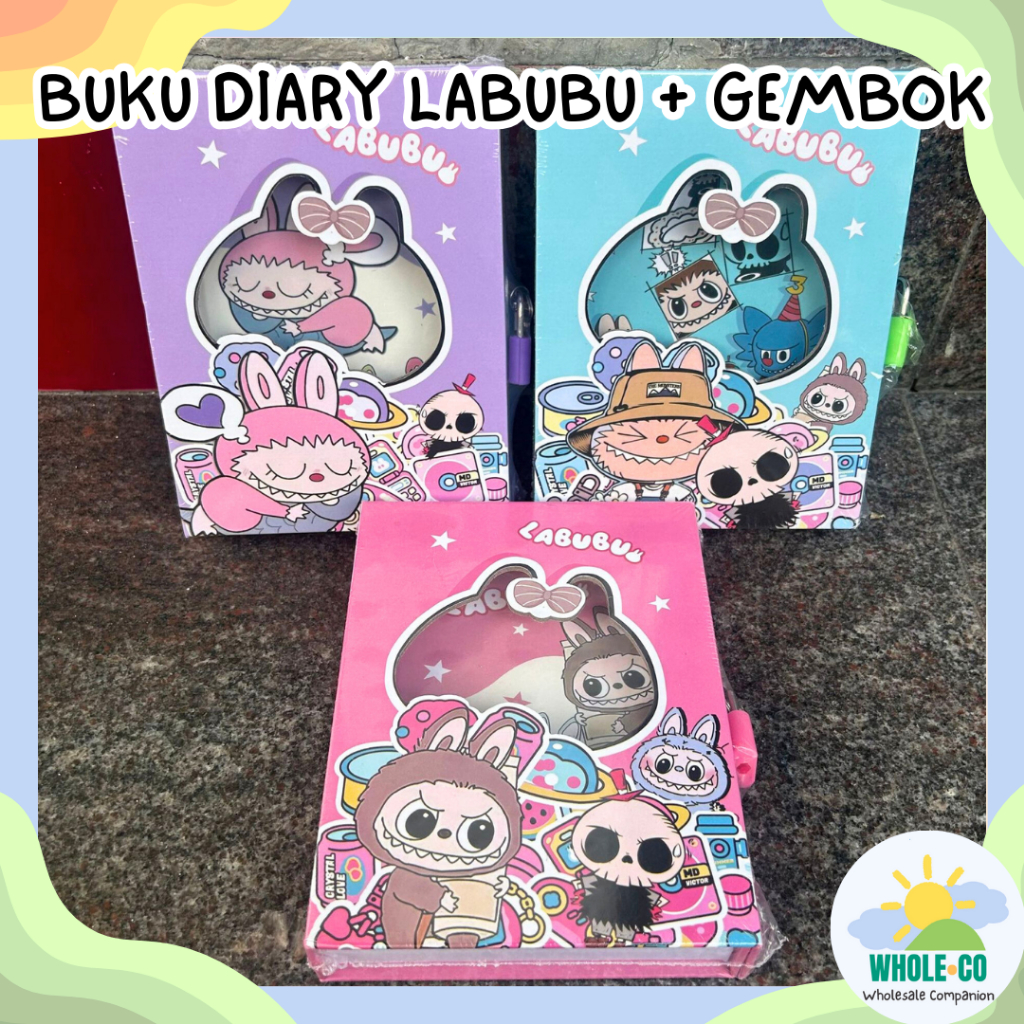 

Buku Diary Labubu + Gembok Premium Jurnal Notebook The Monsters Pastel Lucu Unik Termurah Grosir Cod