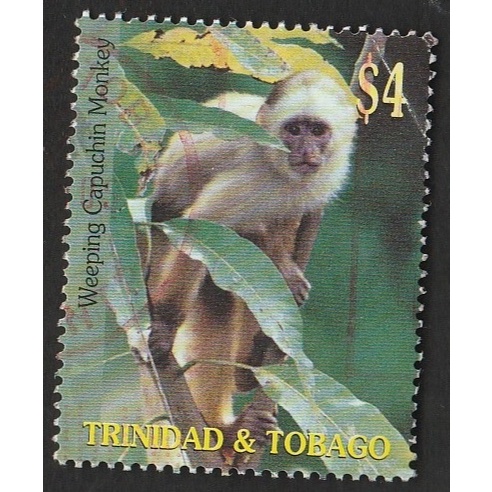 

A 11629 SATU BUAH PRANGKO TRINIDAD TOBAGO NOMINAL $4 TEMA SATWA WEEPING CAPUCHIN MONKEY DENGAN KONDISI MNH MINT NEVER HINGED