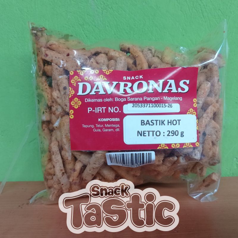 

BASTIK HOT DAVRONAS 290GR / camilan Dan oleh-oleh khas Magelang, Jogja, purworejo, wonosobo