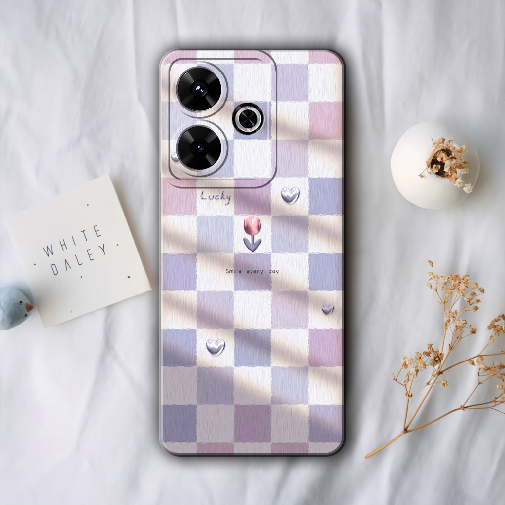 Case Hp  - Redmi 13  - Casing Hp Redmi 13  -  Internal_id - Motif Catur - Fashion Case - Case Cewek 