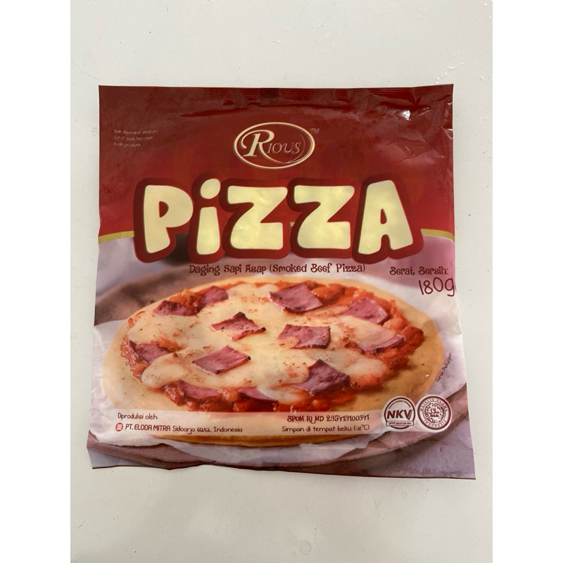 

Rious Pizza Daging Sapi Asap (Smoked Beef Pizza) Berat Bersih 180g