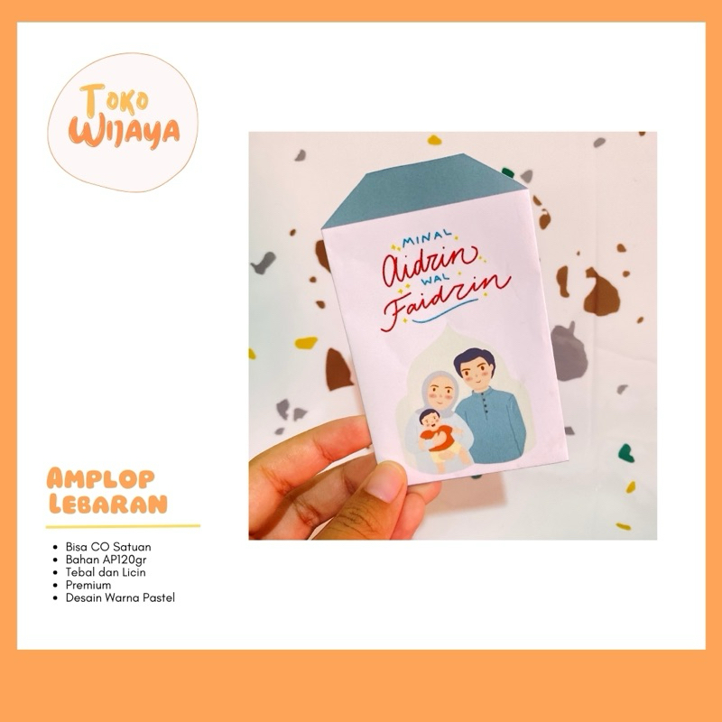 

10 Pcs Amplop Lebaran - Bahan Tebal dan Licin - Pastel Edition.