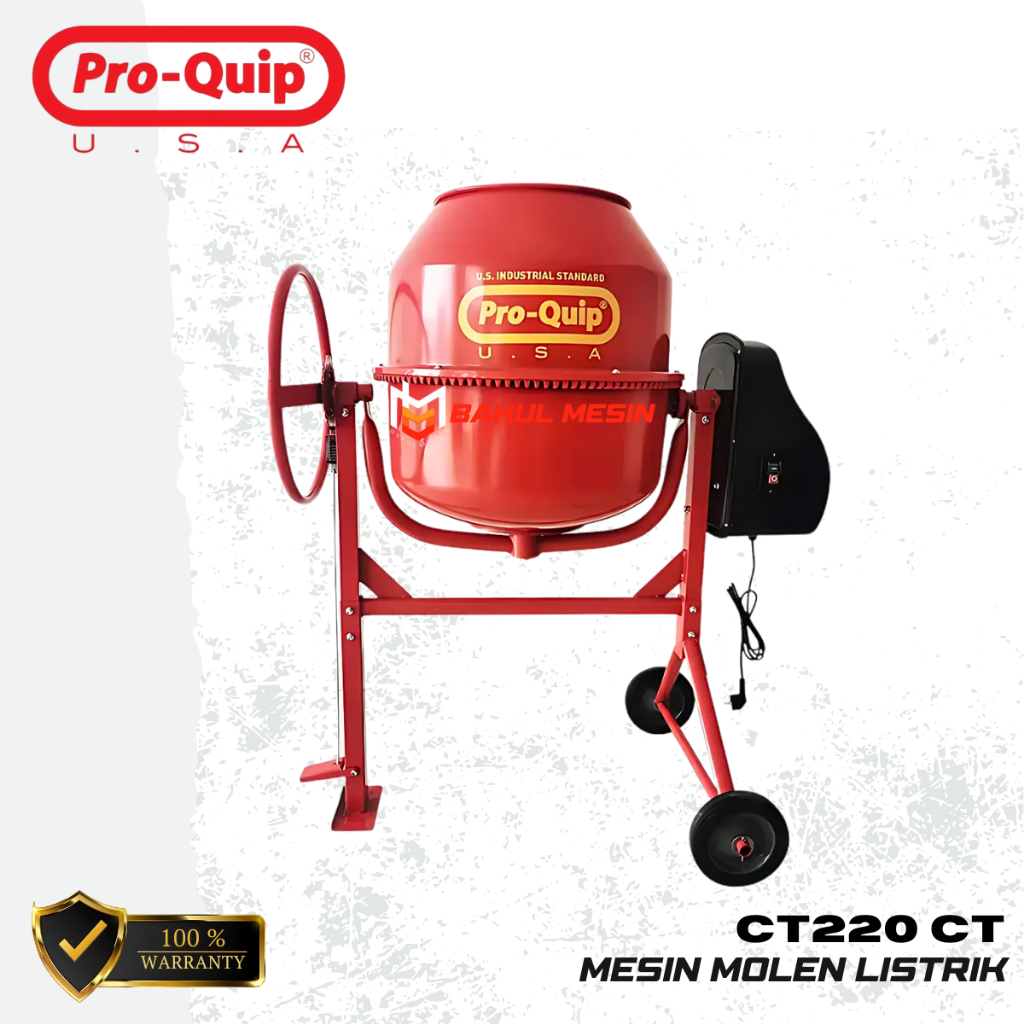 PROQUIP  Mini Concrete Mixer CT 220 Mesin Molen Listrik Molen CT220