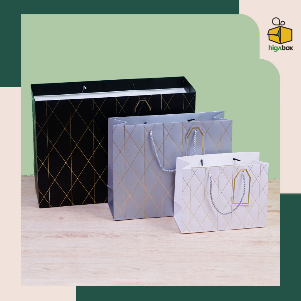 

Paper Bag Tote Bag / Gift Box Tote Bag / High end Gift Paper Bag Paperbag Box Set Motif, Souvenir, Tas kue, Hampers | AN04A7