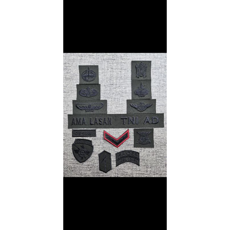 Atribut PAPAN NAMA TNI  (DI MIKA)